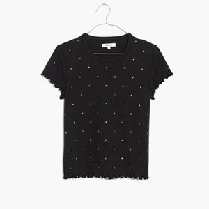 Madewell Baby Tee in Metallic Dot